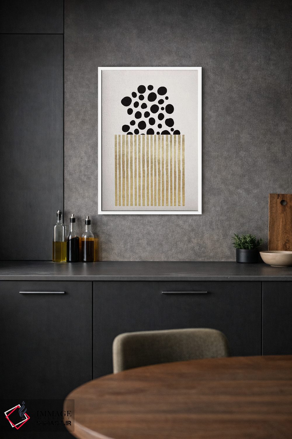 تابلو مینیمال پاپ کورن اثر کوبیستیکا - D1W