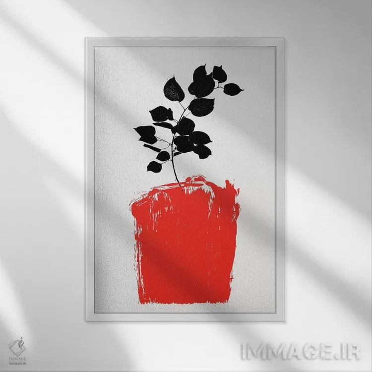 تابلو مینیمال اسکابیزیا اثر کوبیستیکا - نمای قابدار سفید