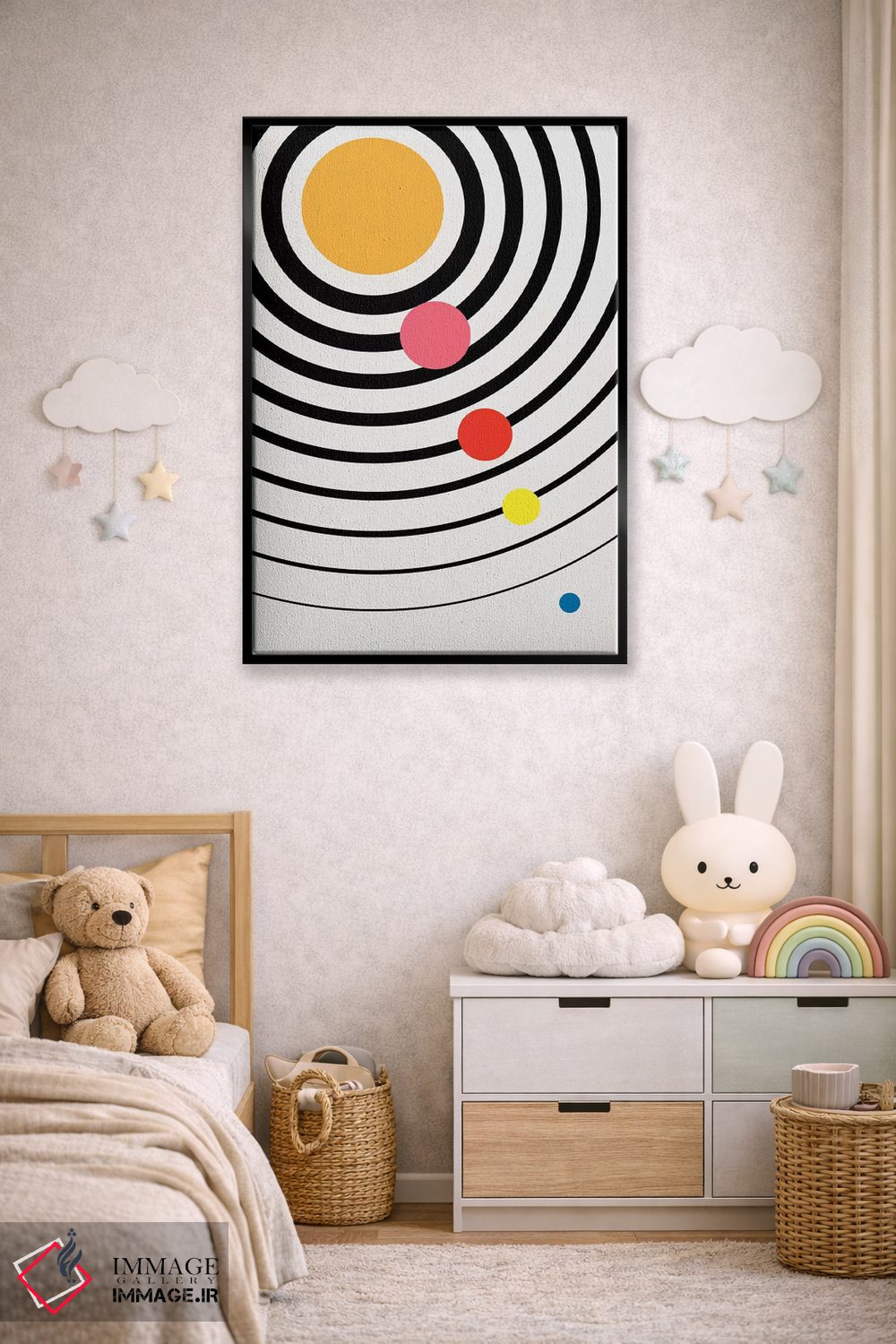 تابلو مینیمال جهان بازیگوش اثر کوبیستیکا - D6B