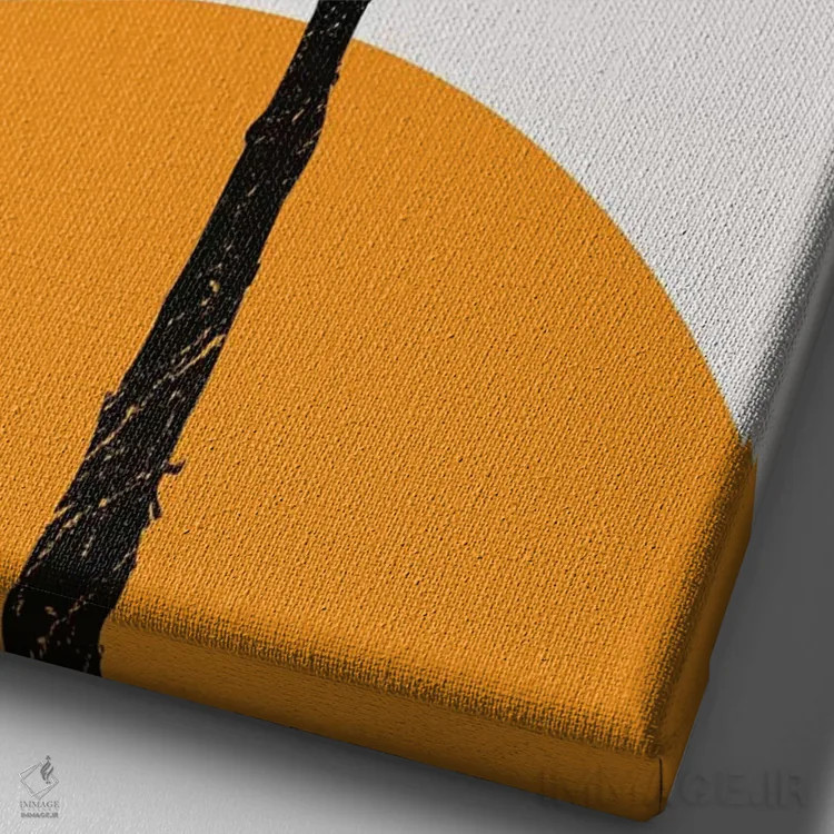 تابلو مینیمال درخت توس اثر کوبیستیکا - نمای نزدیک بافت بوم