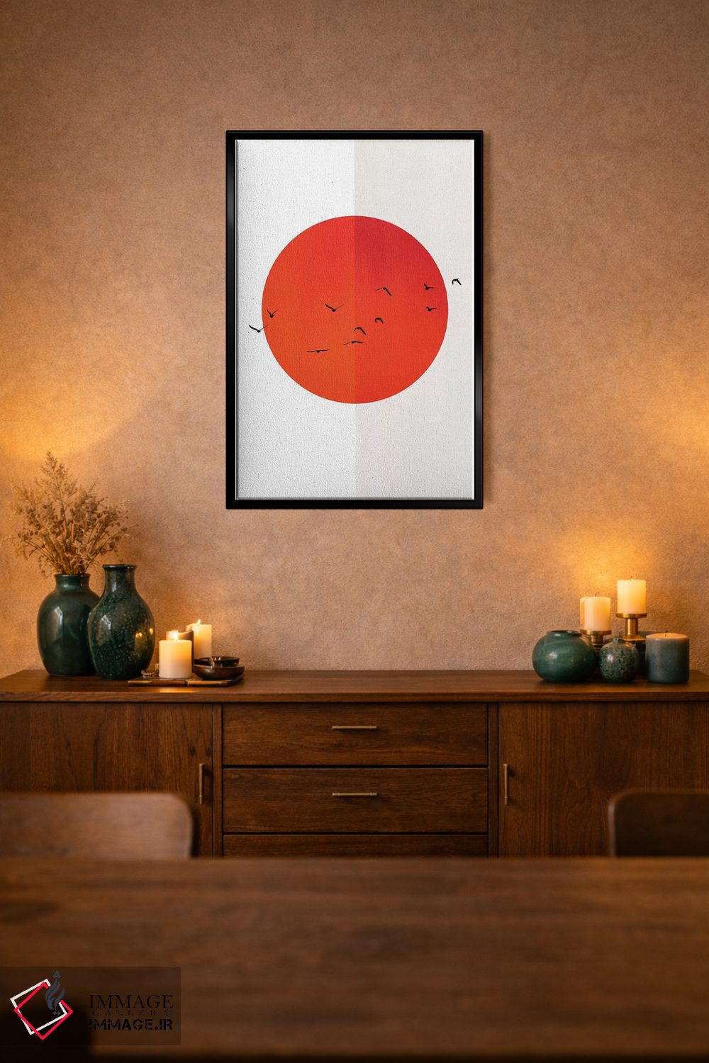 تابلو مینیمال مرغان دریایی آفتاب اثر کوبیستیکا - D2B