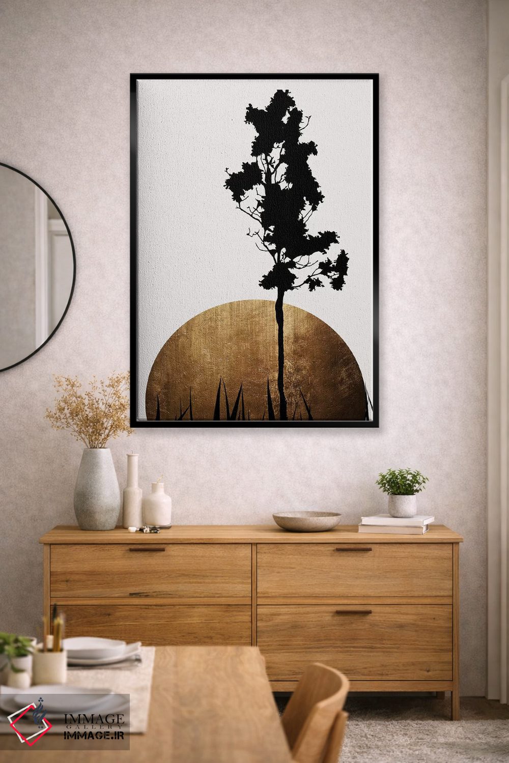 تابلو مینیمال سایه های درخشان اثر کوبیستیکا - D1B