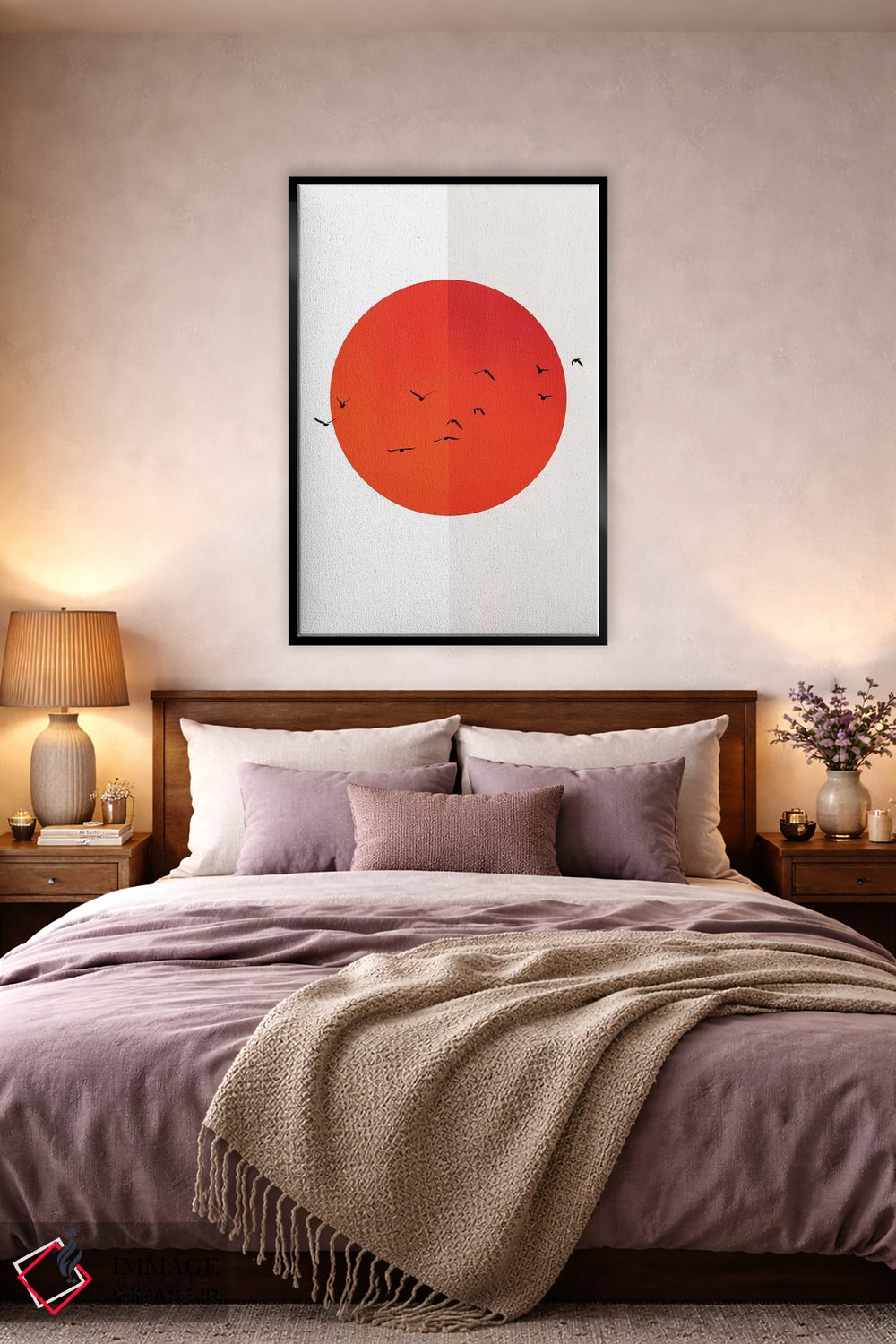 تابلو مینیمال مرغان دریایی آفتاب اثر کوبیستیکا - D6B