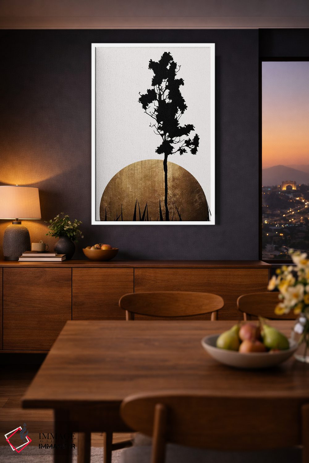 تابلو مینیمال سایه های درخشان اثر کوبیستیکا - D3W