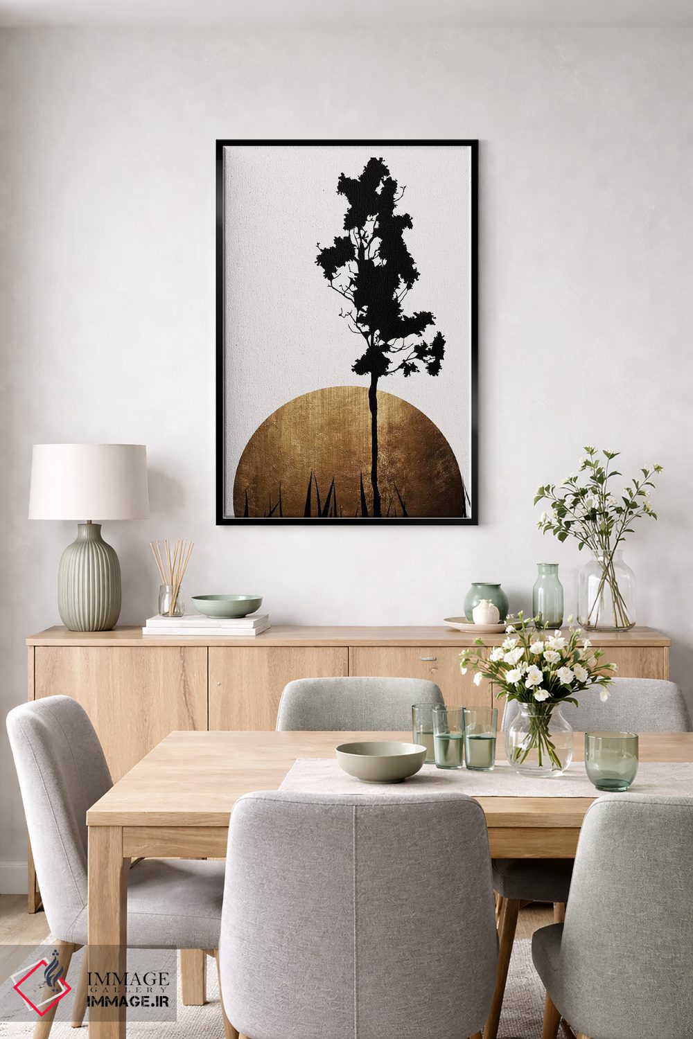 تابلو مینیمال سایه های درخشان اثر کوبیستیکا - D6B