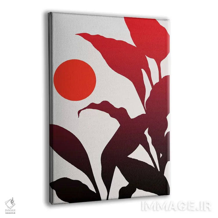 تابلو مینیمال غروب گرمسیری اثر کوبیستیکا - نمای پرسپکتیو محصول