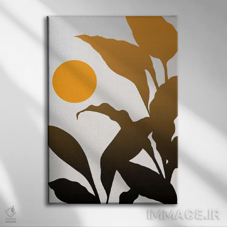 تابلو مینیمال طلوع گرمسیری اثر کوبیستیکا - نمای روبهرو روی دیوار