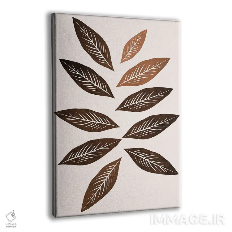 تابلو مینیمال دسته گل پاییزی اثر کوبیستیکا - نمای پرسپکتیو محصول