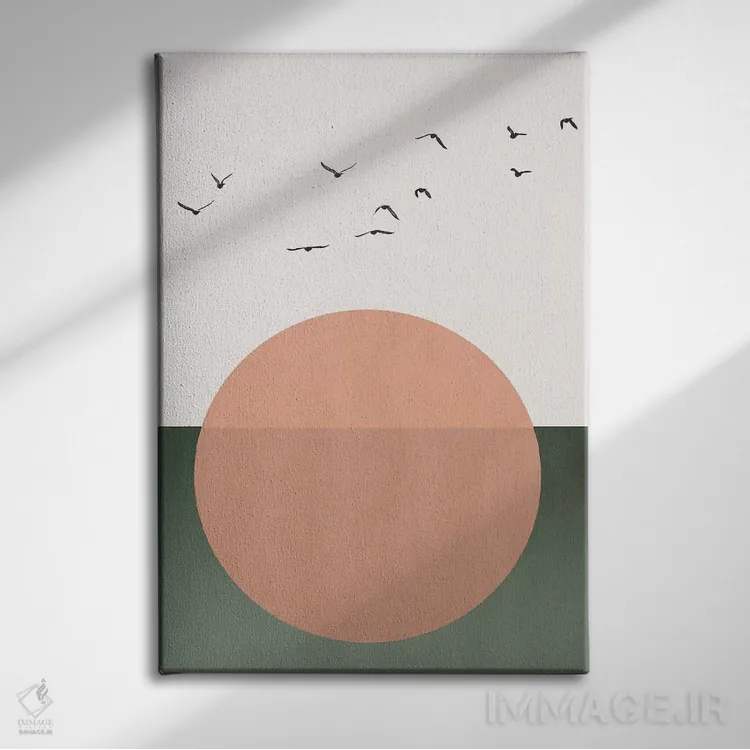 تابلو مینیمال روح های آزاد اثر کوبیستیکا - نمای روبهرو روی دیوار