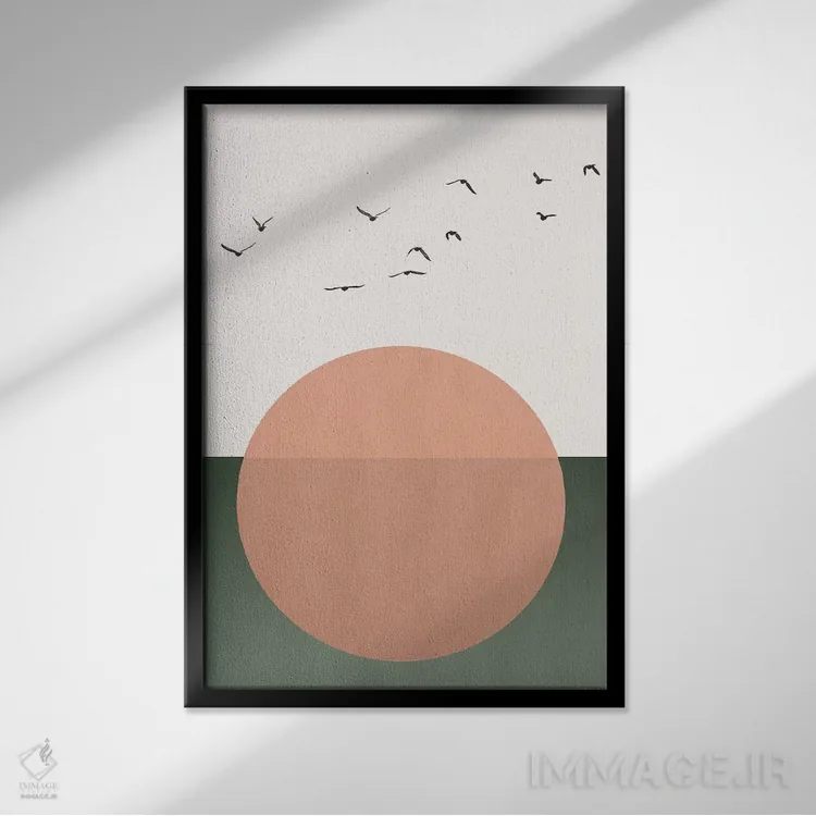 تابلو مینیمال روح های آزاد اثر کوبیستیکا - نمای قابدار مشکی