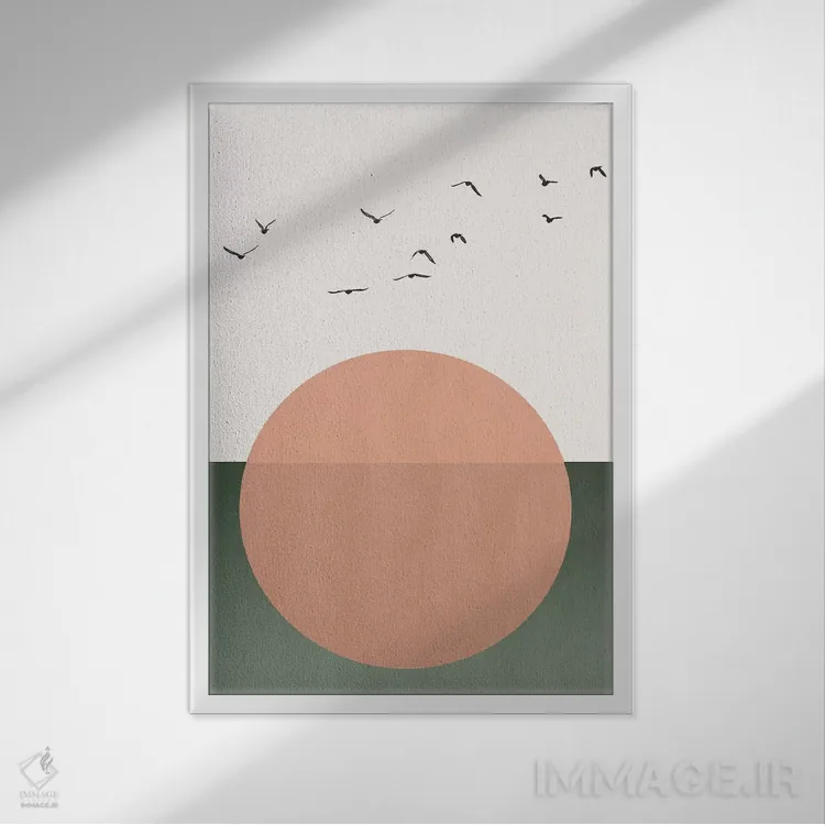 تابلو مینیمال روح های آزاد اثر کوبیستیکا - نمای قابدار سفید