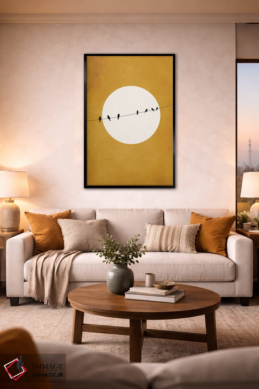 تابلو مینیمال جیرجیر و آرامش شبانه اثر کوبیستیکا - D2B