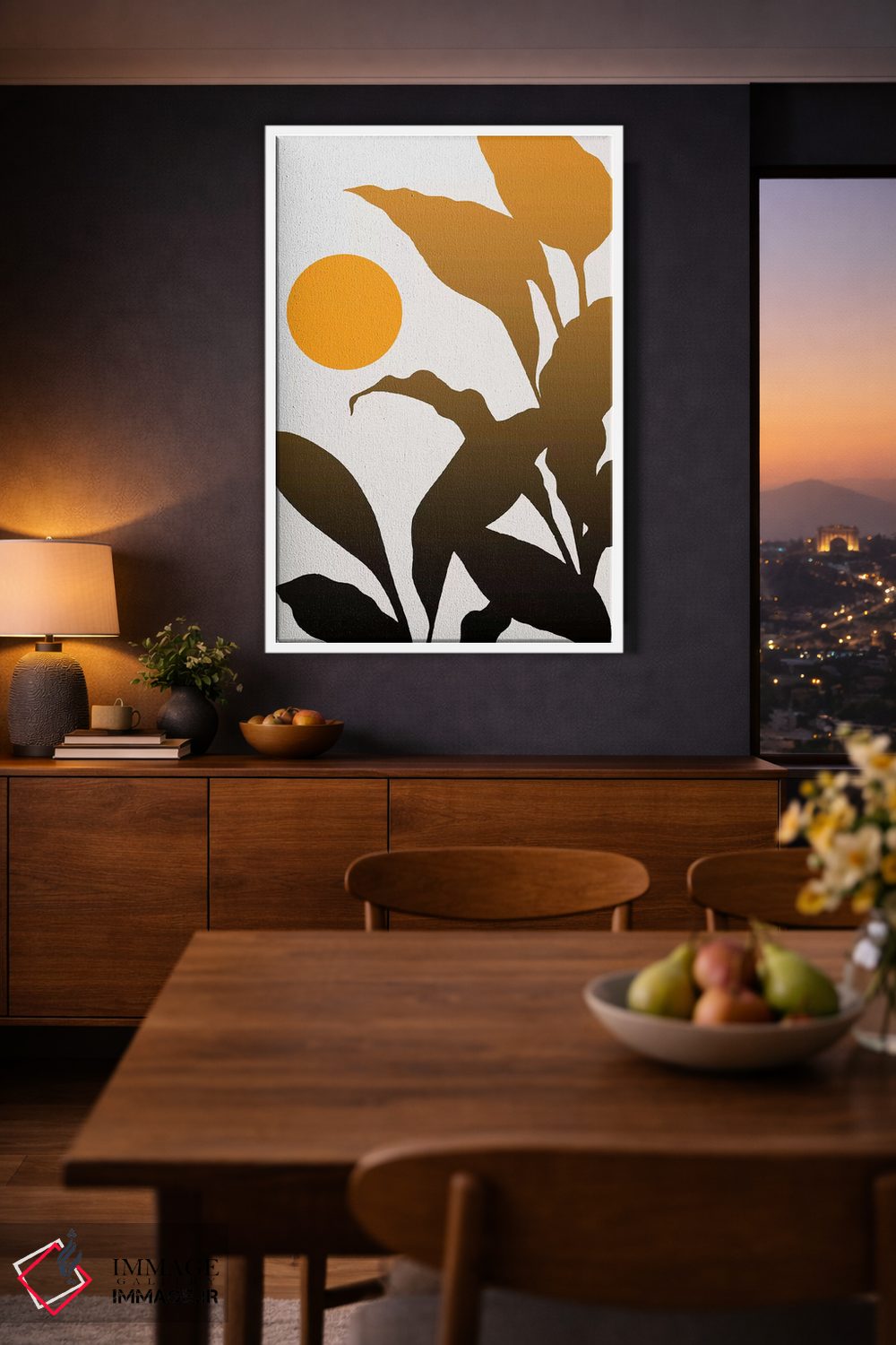 تابلو مینیمال طلوع گرمسیری اثر کوبیستیکا - D2W