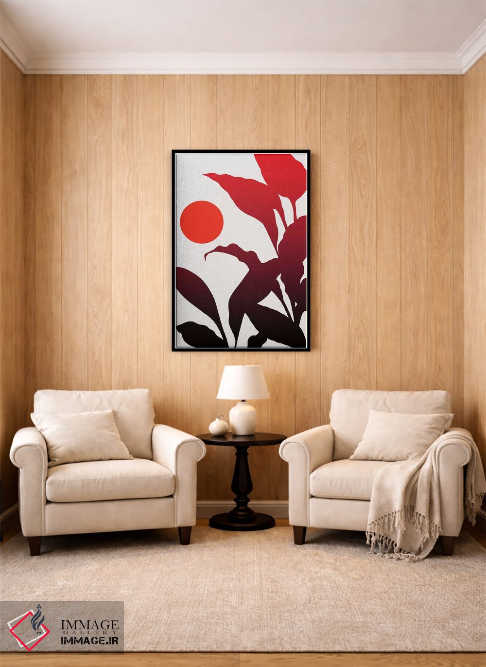 تابلو مینیمال غروب گرمسیری اثر کوبیستیکا - D5B