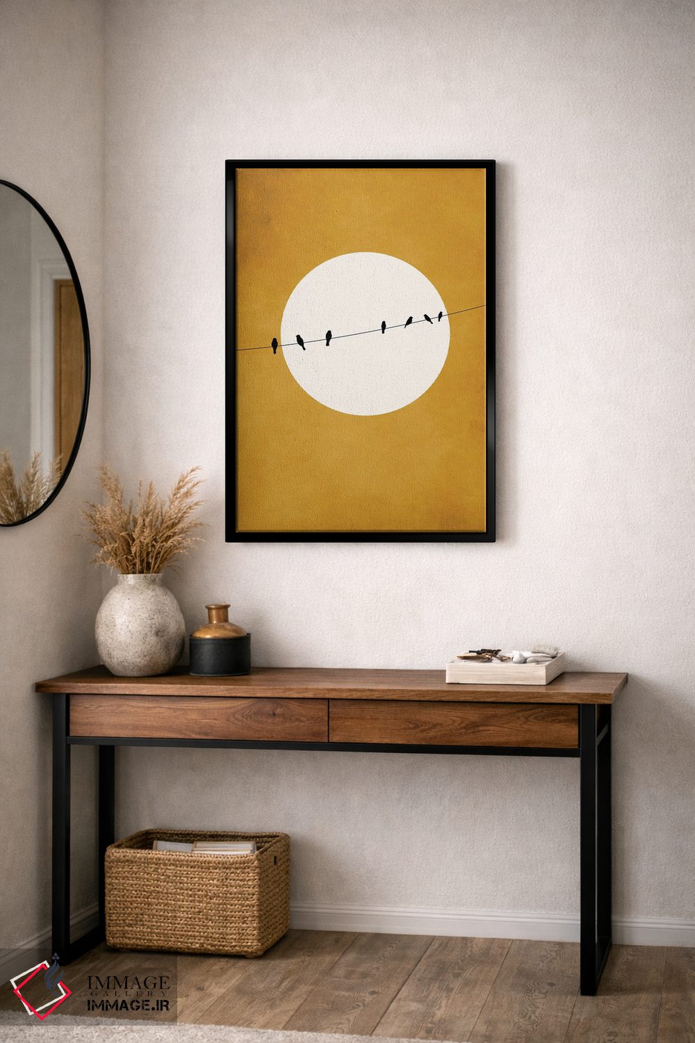 تابلو مینیمال جیرجیر و آرامش شبانه اثر کوبیستیکا - D5B