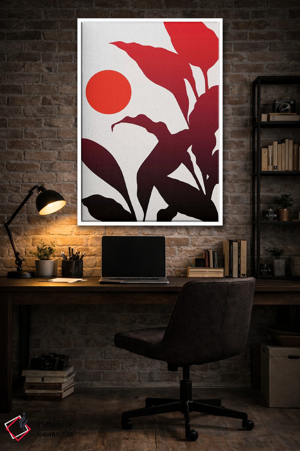 تابلو مینیمال غروب گرمسیری اثر کوبیستیکا - D4W