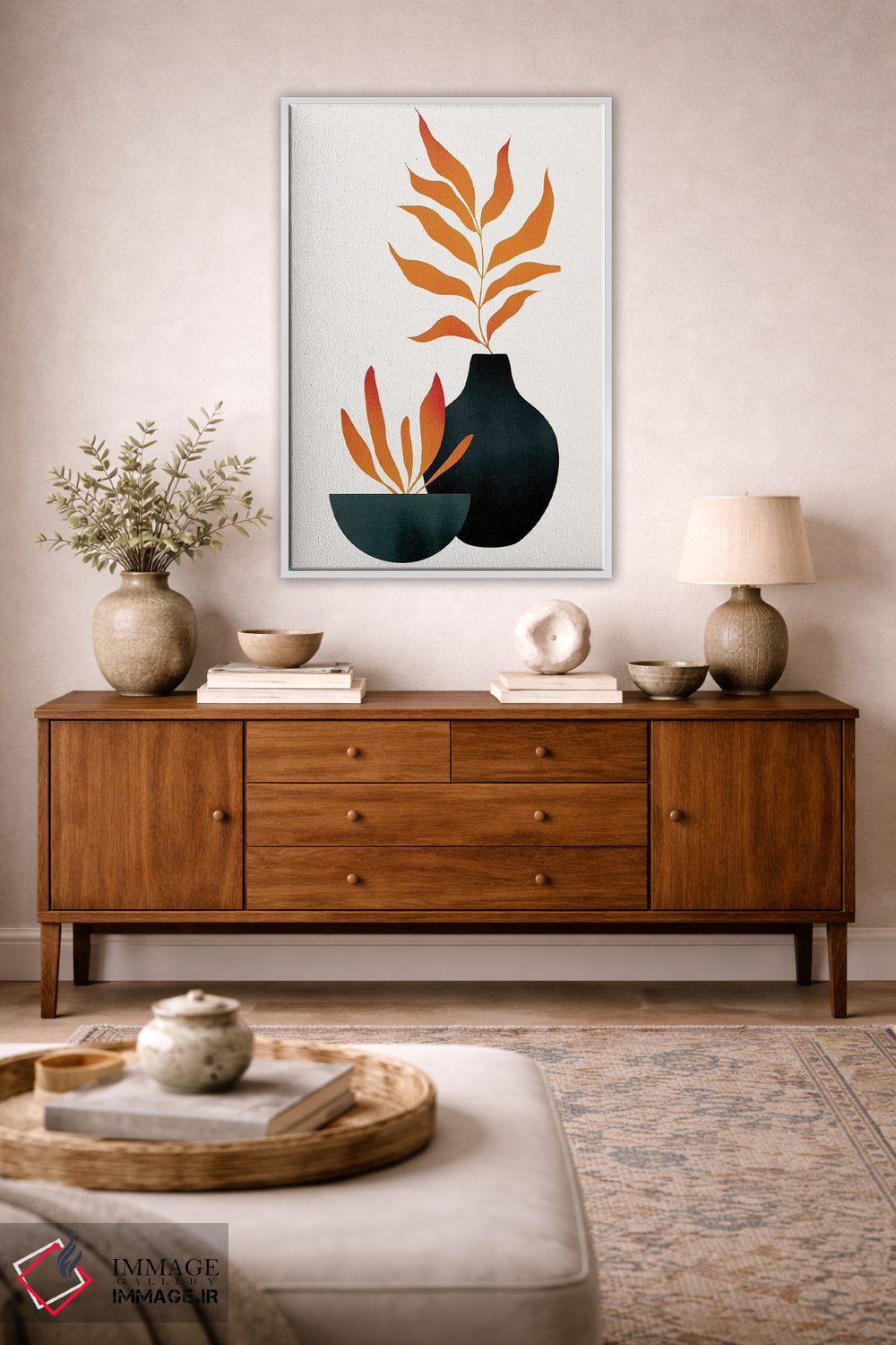 تابلو مینیمال گل های پاییزی III اثر کوبیستیکا - D1W