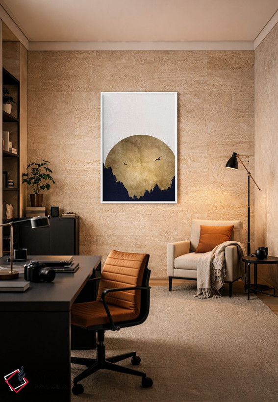 تابلو مینیمال دو پرنده اثر کوبیستیکا - D5W