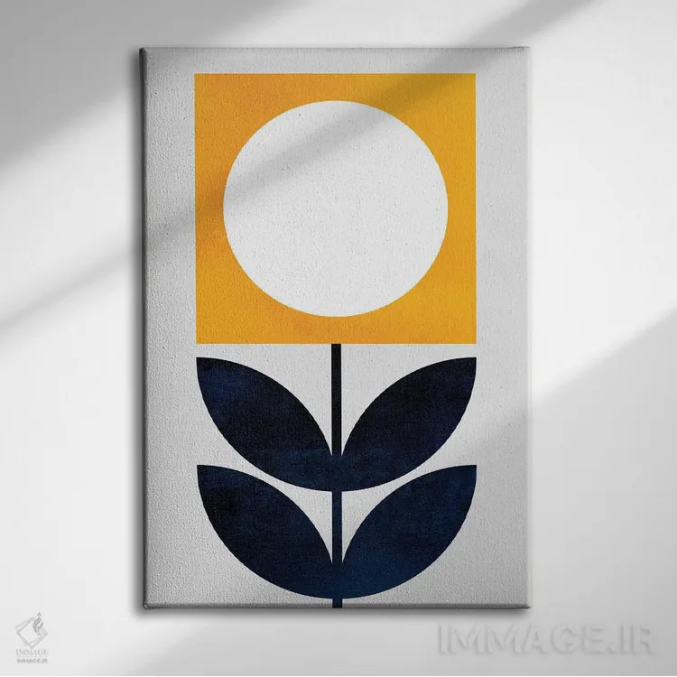 تابلو مینیمال دختر کوچولوی آفتابی اثر کوبیستیکا - نمای روبهرو روی دیوار