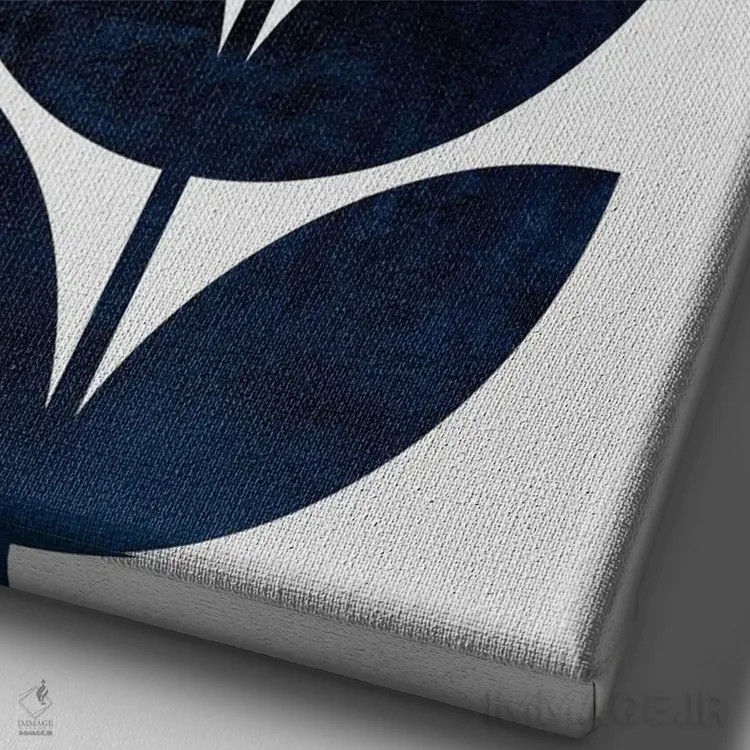 تابلو مینیمال دختر کوچولوی آفتابی اثر کوبیستیکا - نمای نزدیک بافت بوم