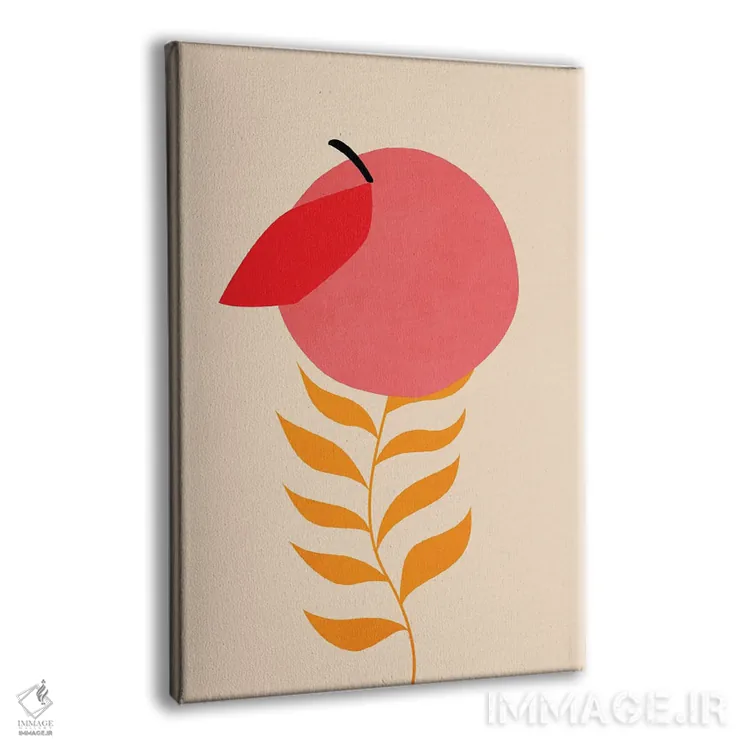 تابلو مینیمال هلو کوچولو اثر کوبیستیکا - نمای پرسپکتیو محصول