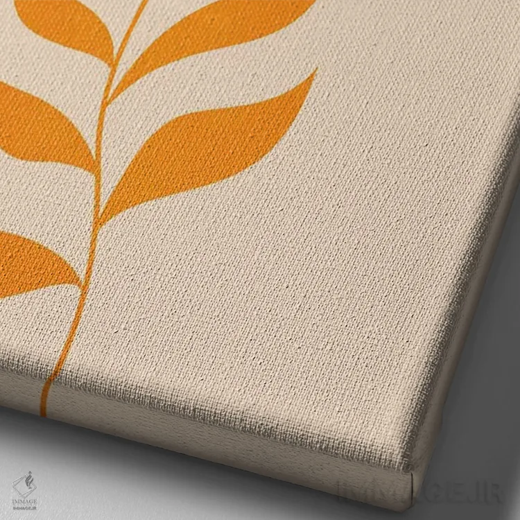 تابلو مینیمال هلو کوچولو اثر کوبیستیکا - نمای نزدیک بافت بوم