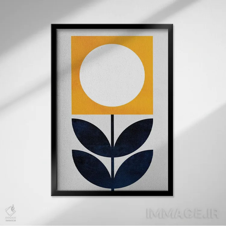 تابلو مینیمال دختر کوچولوی آفتابی اثر کوبیستیکا - نمای قابدار مشکی