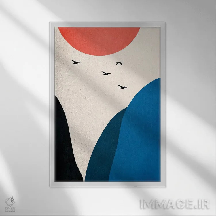 تابلو مینیمال روزهای معصومانه اثر کوبیستیکا - نمای قابدار سفید