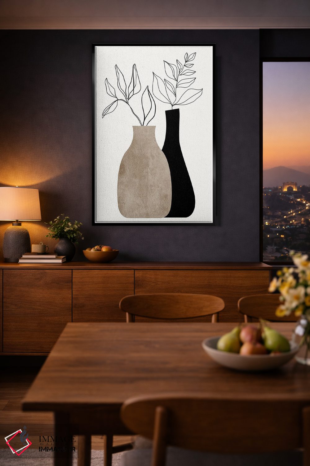 تابلو مینیمال خاکستری در خاکستری اثر کوبیستیکا - D2B