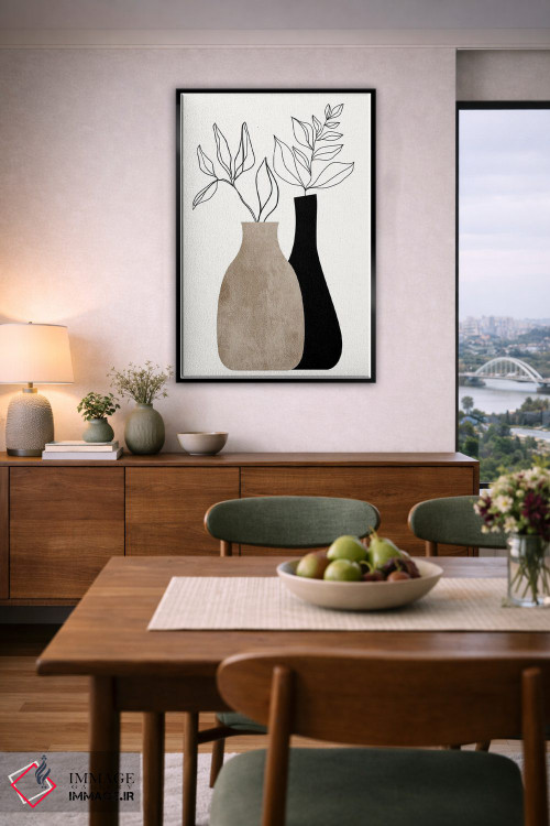 تابلو مینیمال خاکستری در خاکستری اثر کوبیستیکا - D6B