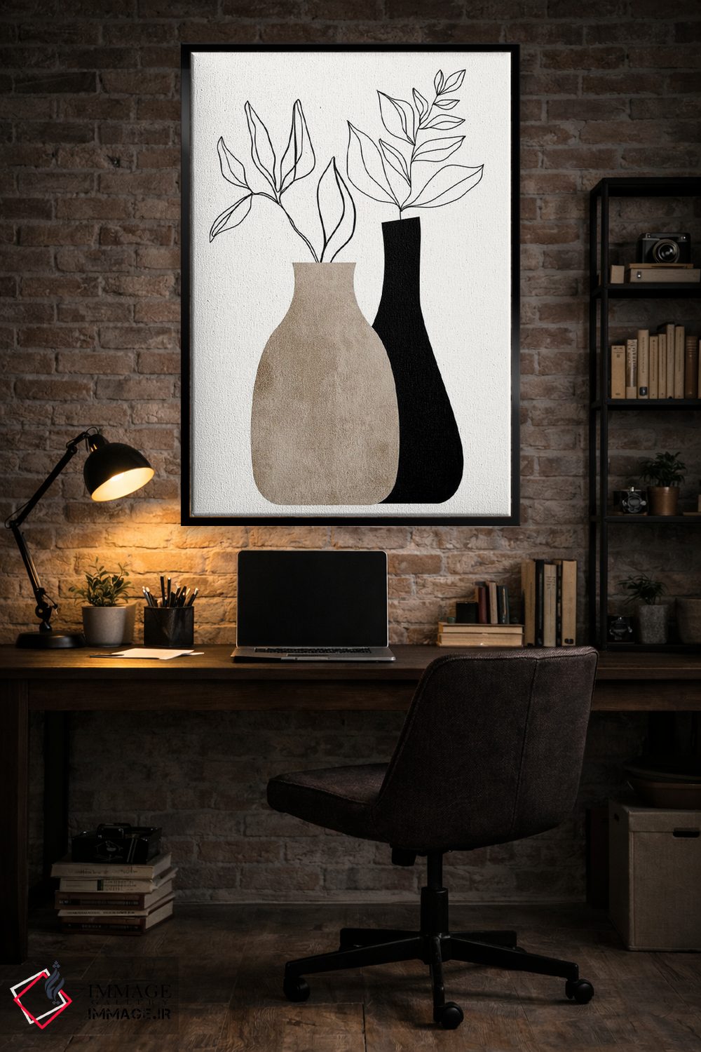 تابلو مینیمال خاکستری در خاکستری اثر کوبیستیکا - D5B