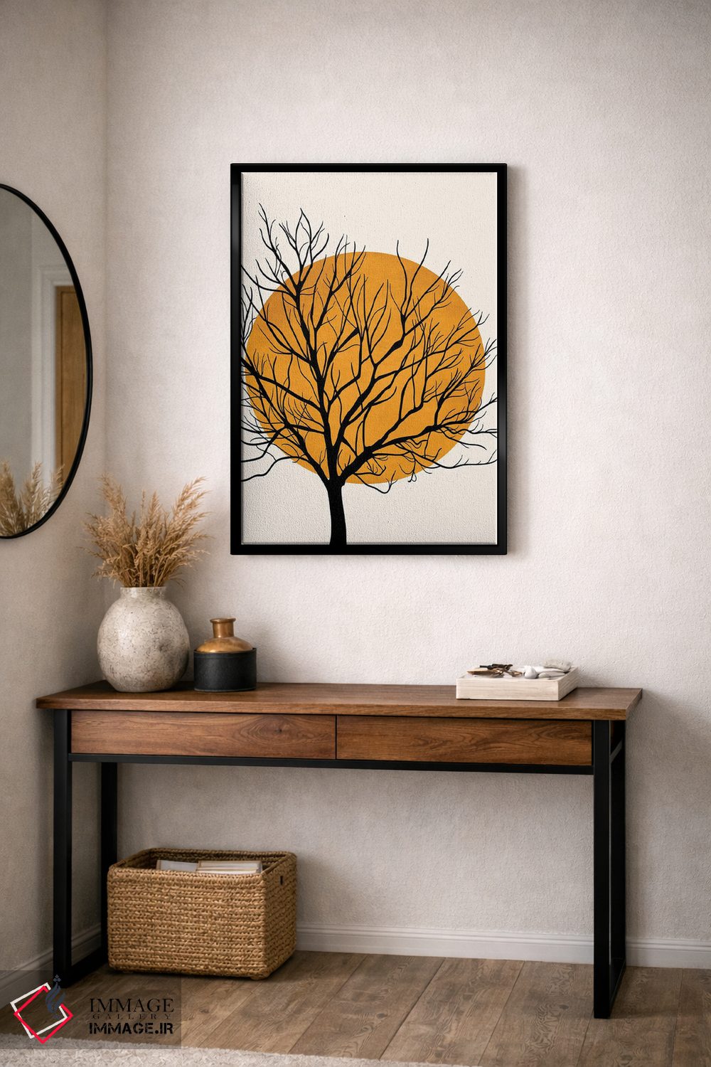 تابلو مینیمال خورشید پنهان اثر کوبیستیکا - D5B