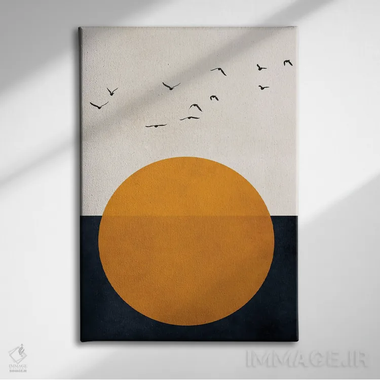 تابلو مینیمال آواز زندگی اثر کوبیستیکا - نمای روبهرو روی دیوار