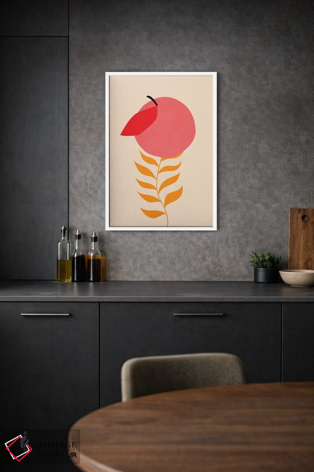 تابلو مینیمال هلو کوچولو اثر کوبیستیکا - D1W