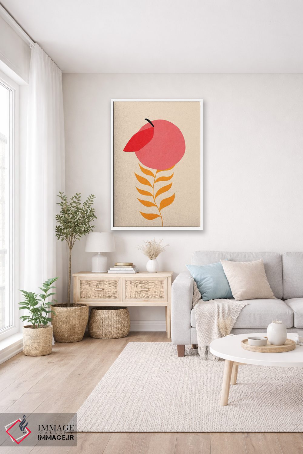 تابلو مینیمال هلو کوچولو اثر کوبیستیکا - D3W