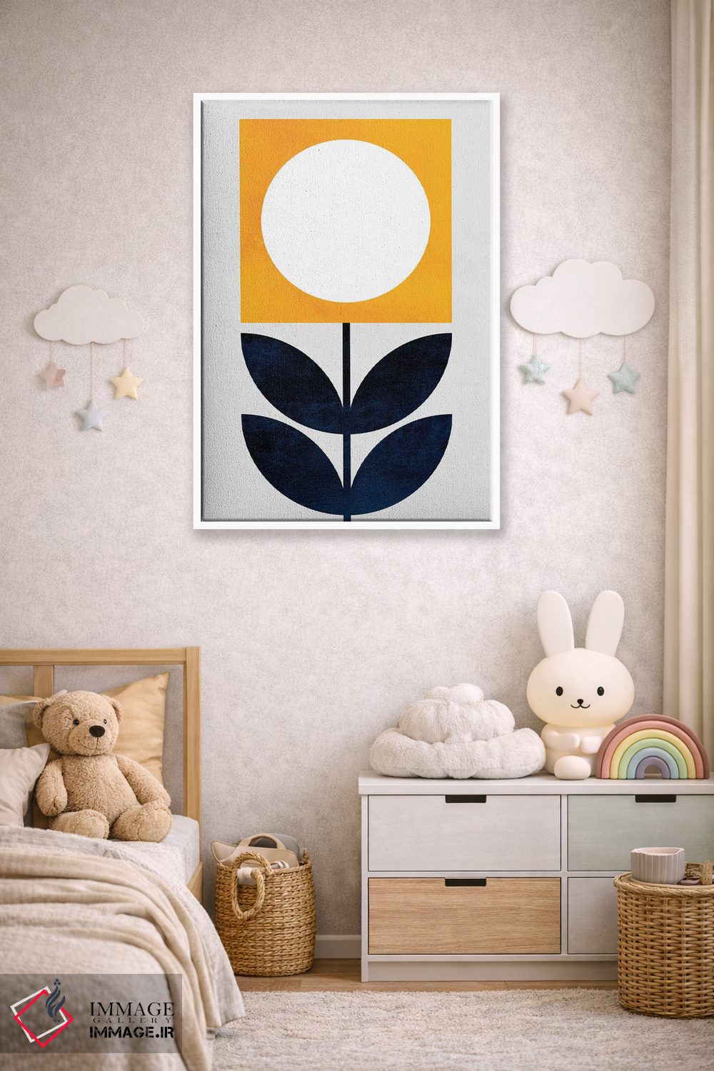 تابلو مینیمال دختر کوچولوی آفتابی اثر کوبیستیکا - D5W