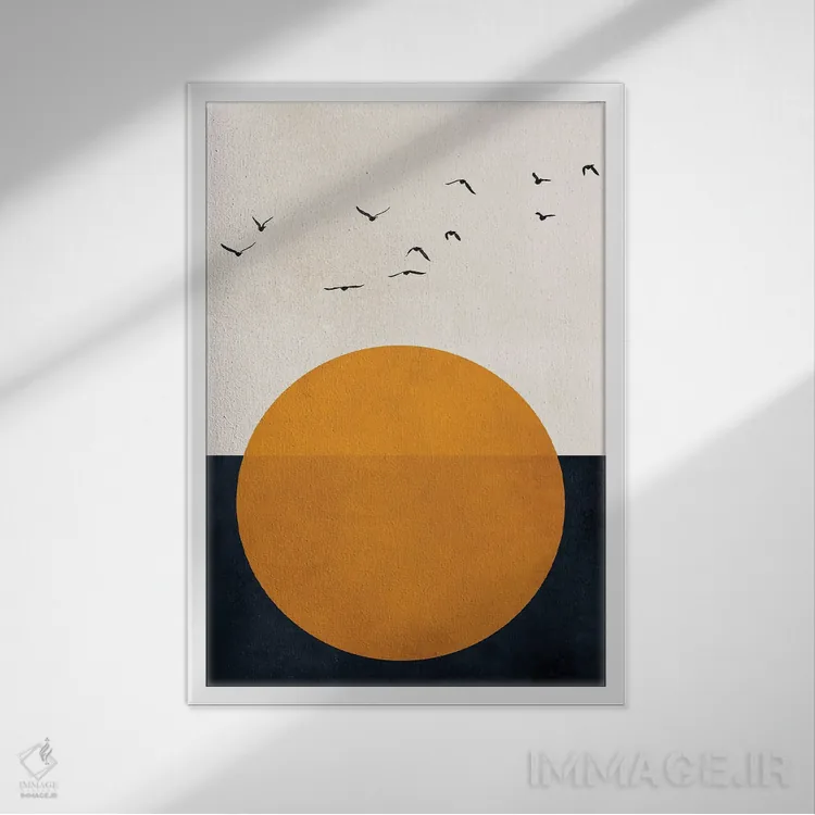 تابلو مینیمال آواز زندگی اثر کوبیستیکا - نمای قابدار سفید