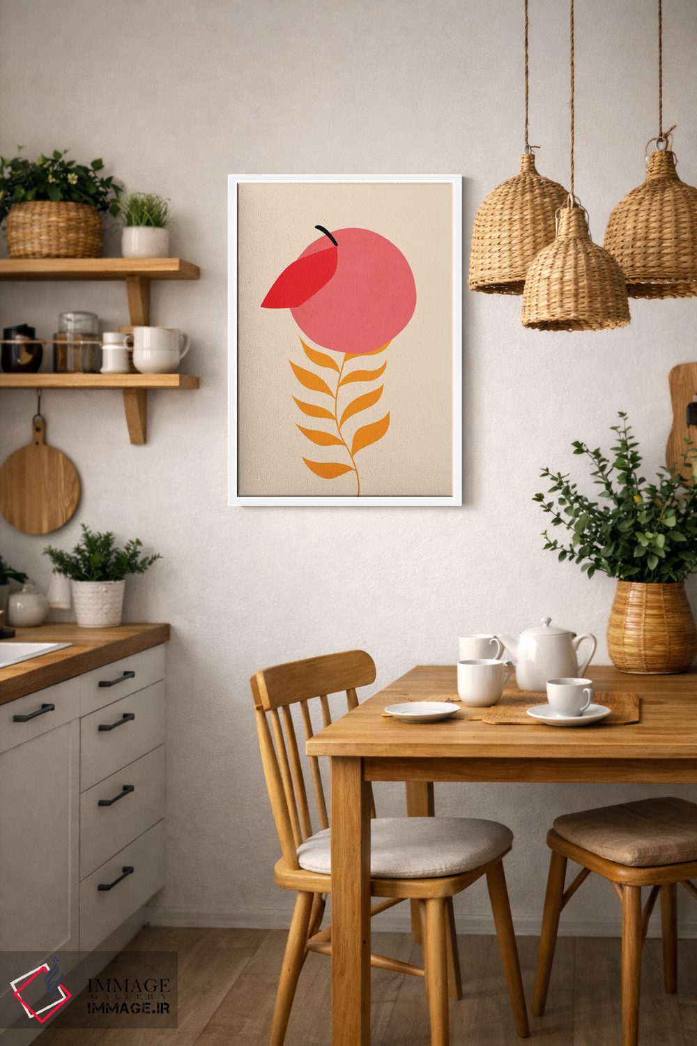 تابلو مینیمال هلو کوچولو اثر کوبیستیکا - D4W