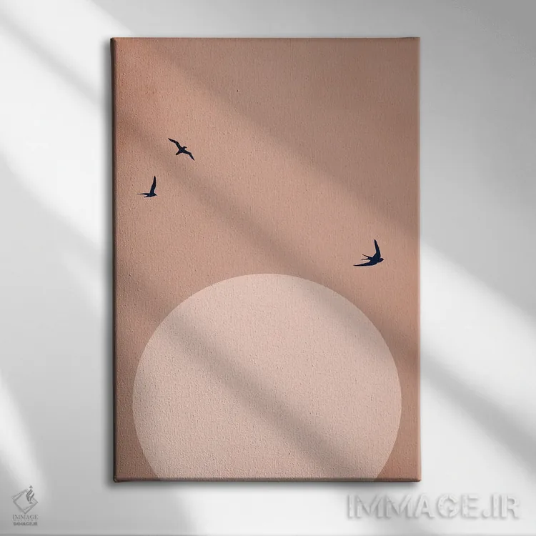 تابلو مینیمال زیبایی زندگی اثر کوبیستیکا - نمای روبهرو روی دیوار