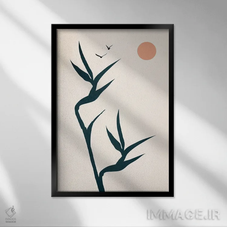 تابلو مینیمال بهشت اثر کوبیستیکا - نمای قابدار مشکی