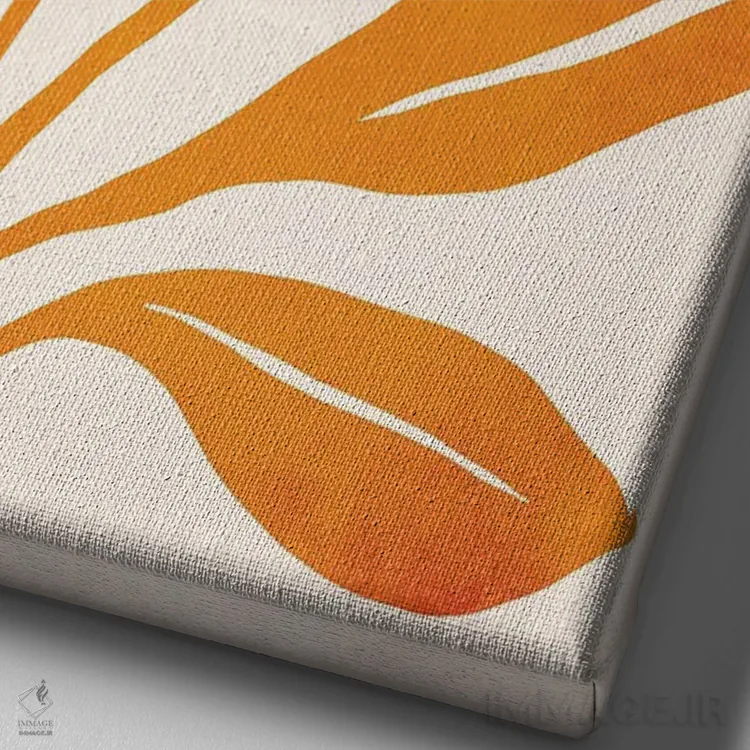 تابلو مینیمال اوفرلیا جوان اثر کوبیستیکا - نمای نزدیک بافت بوم