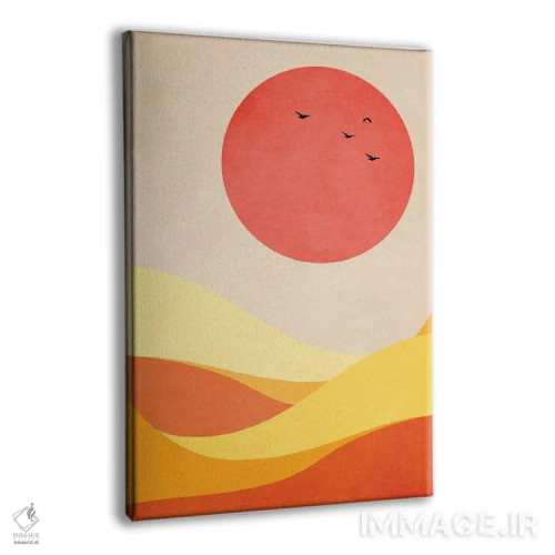 تابلو مینیمال هارمونی شیرین اثر کوبیستیکا - نمای پرسپکتیو محصول