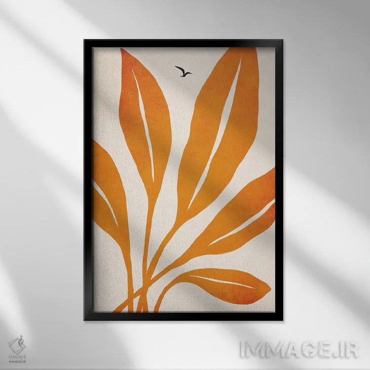 تابلو مینیمال اوفرلیا جوان اثر کوبیستیکا - نمای قابدار مشکی