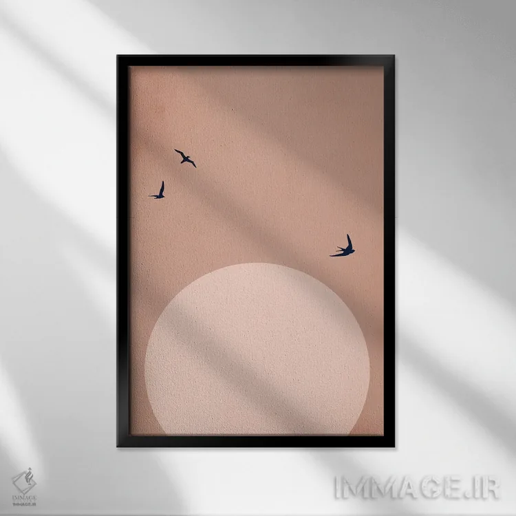 تابلو مینیمال زیبایی زندگی اثر کوبیستیکا - نمای قابدار مشکی