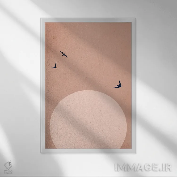 تابلو مینیمال زیبایی زندگی اثر کوبیستیکا - نمای قابدار سفید