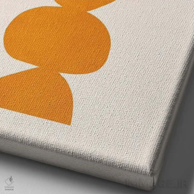 تابلو مینیمال روزهای شیرین X اثر کوبیستیکا - نمای نزدیک بافت بوم