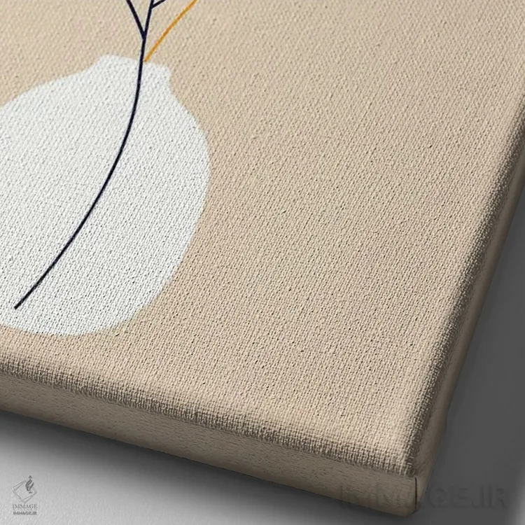 تابلو مینیمال پاکی اثر کوبیستیکا - نمای نزدیک بافت بوم