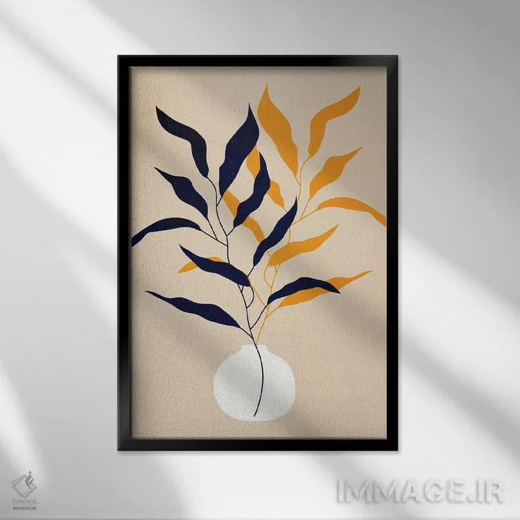 تابلو مینیمال پاکی اثر کوبیستیکا - نمای قابدار مشکی