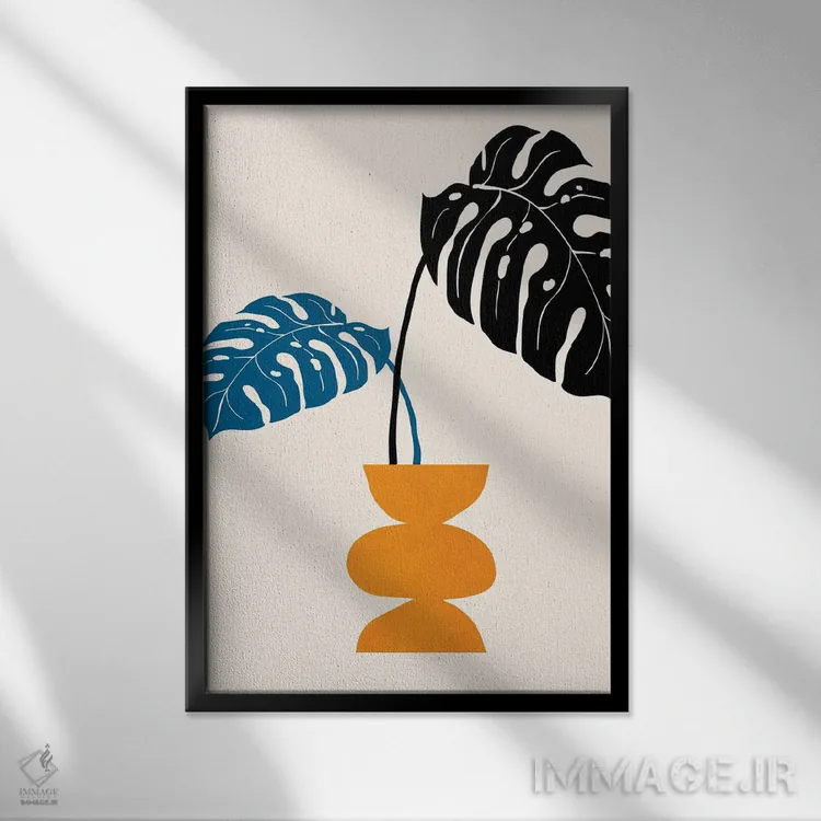 تابلو مینیمال روزهای شیرین X اثر کوبیستیکا - نمای قابدار مشکی