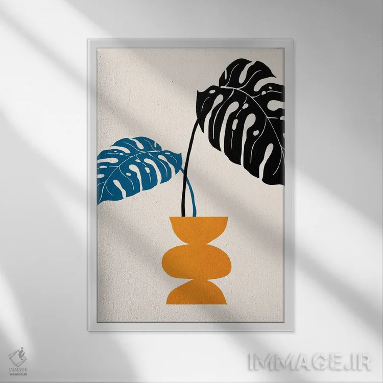 تابلو مینیمال روزهای شیرین X اثر کوبیستیکا - نمای قابدار سفید